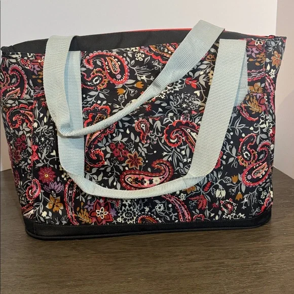 Vera Bradley Tote Bag Coleman Cooler Collaboration In Paisley Grey - Picture 5 of 11
